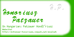 honoriusz patzauer business card